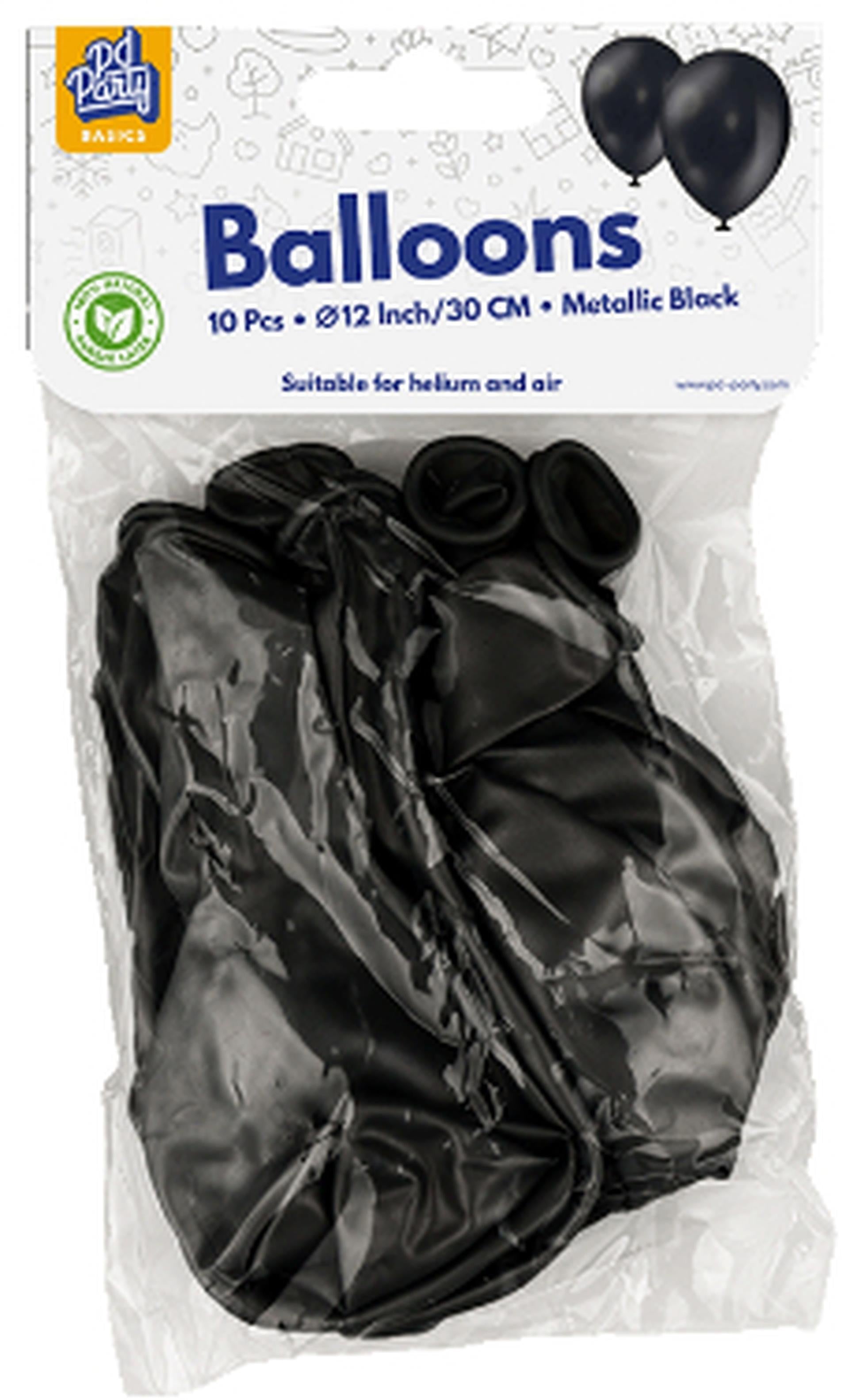 Paperdreams ballons métal 10pcs noir