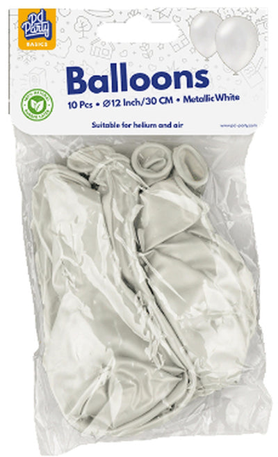 Paperdreams ballons métalliques 10pcs blanc