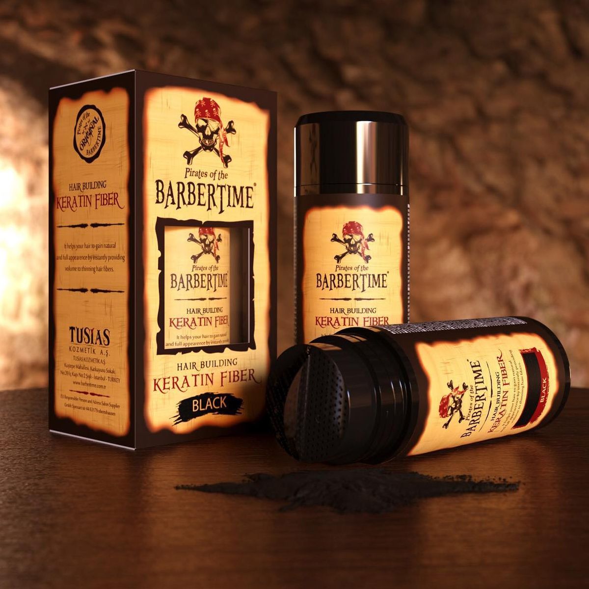 Barbertime Barbertime Hair Building Keratin Fibre Black 21gr.
