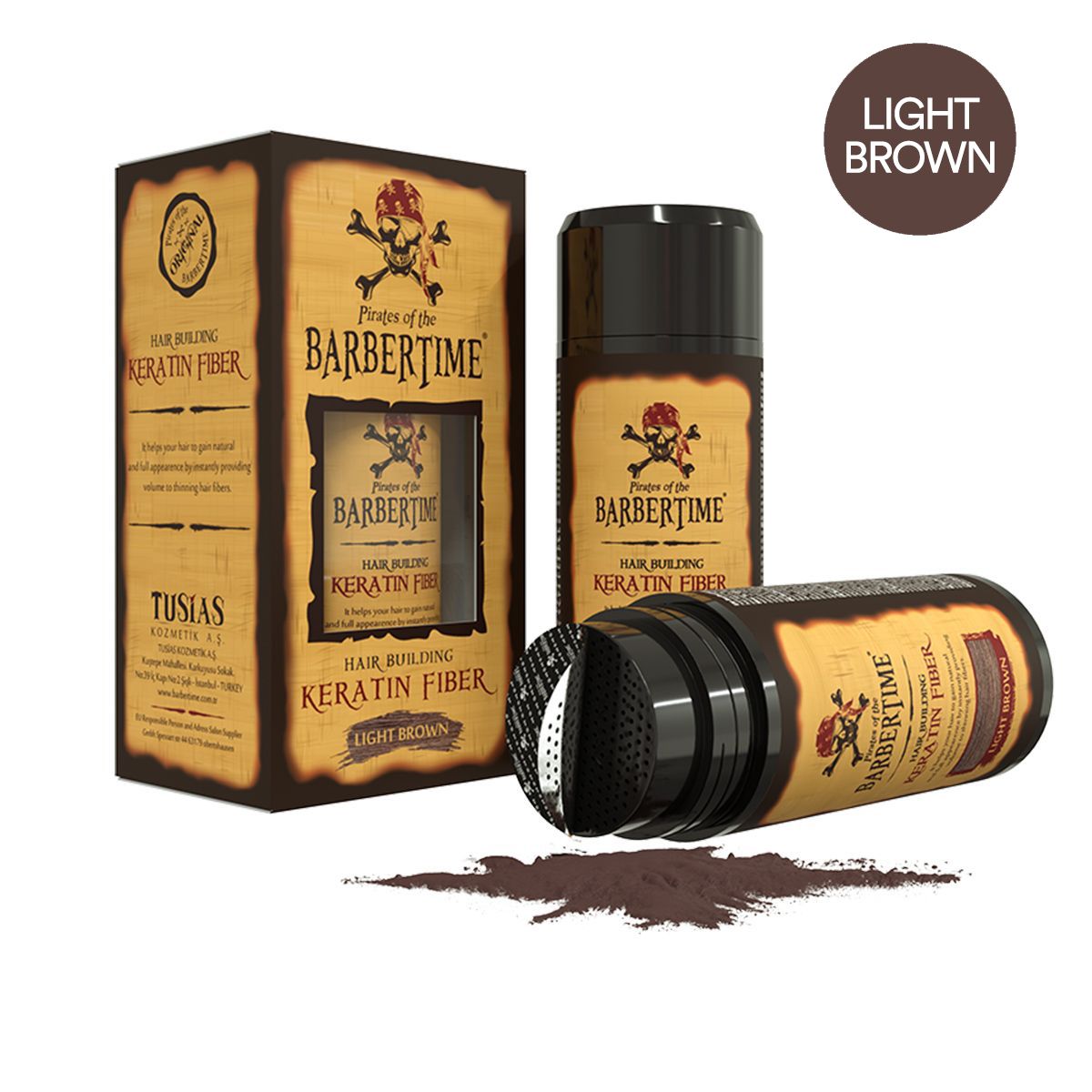 Barbertime Barbertime Hair Building Kératine Fibre Brown Light Brown 21gr.