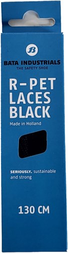 Lacets Bata r-pet | noir | taille 130 cm - 8712843710559