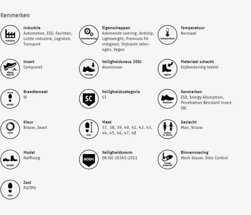 Chaussure de travail Bata summ one high s3 | noir bleu | taille 44 - 00.017.139.44