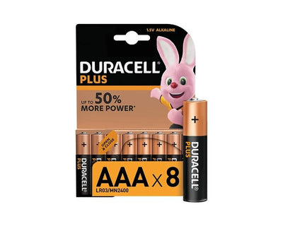 Duracell duracel plus 100% aaa 8-pack lr03 mn2400 (10 pièces)