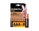 Duracell duracel plus 100% aaa 8-pack lr03 mn2400 (10 pièces)