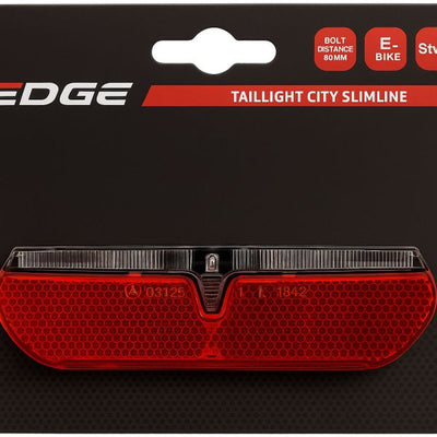 Feu arrière Edge Carrier City Slimline 50 80mm E-Bike 6-48Volt