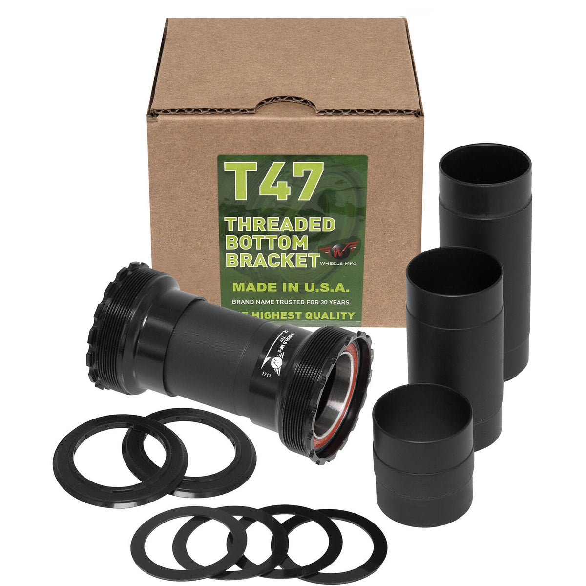 Roues de fabrication roues MFG Bras Bras T47 BB30 ACB Black