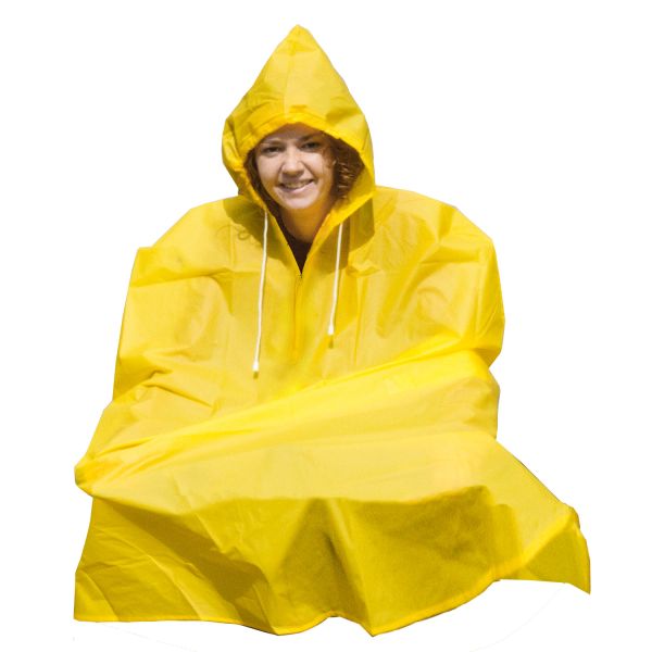 Pluie poncho grande gamme mature jaune et bleu