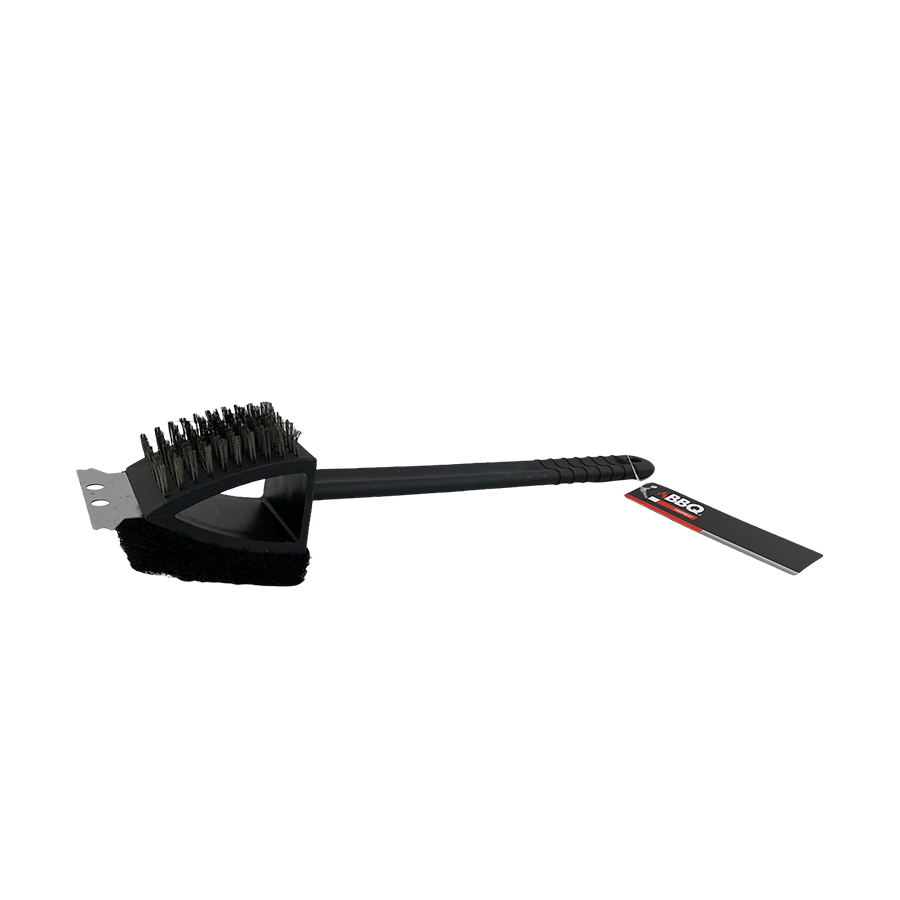 Brosse pour barbecue BBQ 3 en 1 37,5 cm
