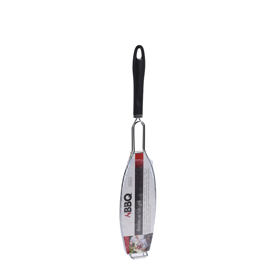 BBQ BBQ Fish Grill 58 cm Chrome noir