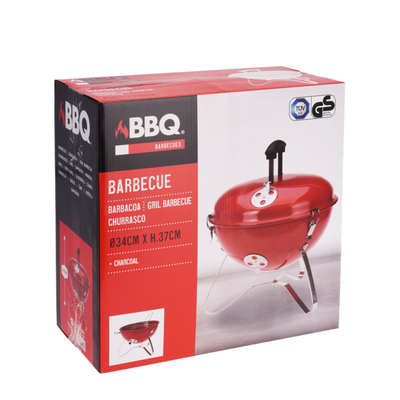 Pic table barbecue barbecue ronde rouge ø34cm