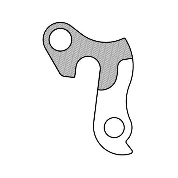 patte de dérailleur GH-255 Bulls 60 mm argenté