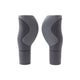 Jeu de poignées ergonomiques - 2-composants - 130 130mm - Noir Gris - Avec tranchant - Embout de barre