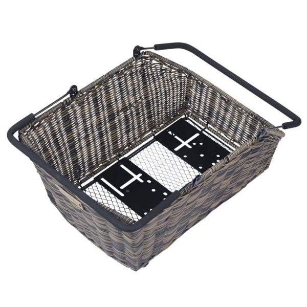 Panier de vélo de basilic Cento Rattan Look Multi système 41 x 25 x 12 cm - Brown