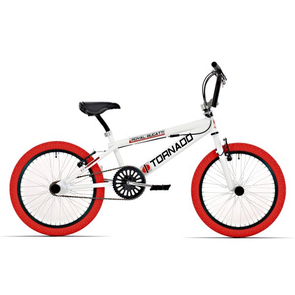 Royal Freestyle 20 Royal Bugatti blanc avec des pneus rouges