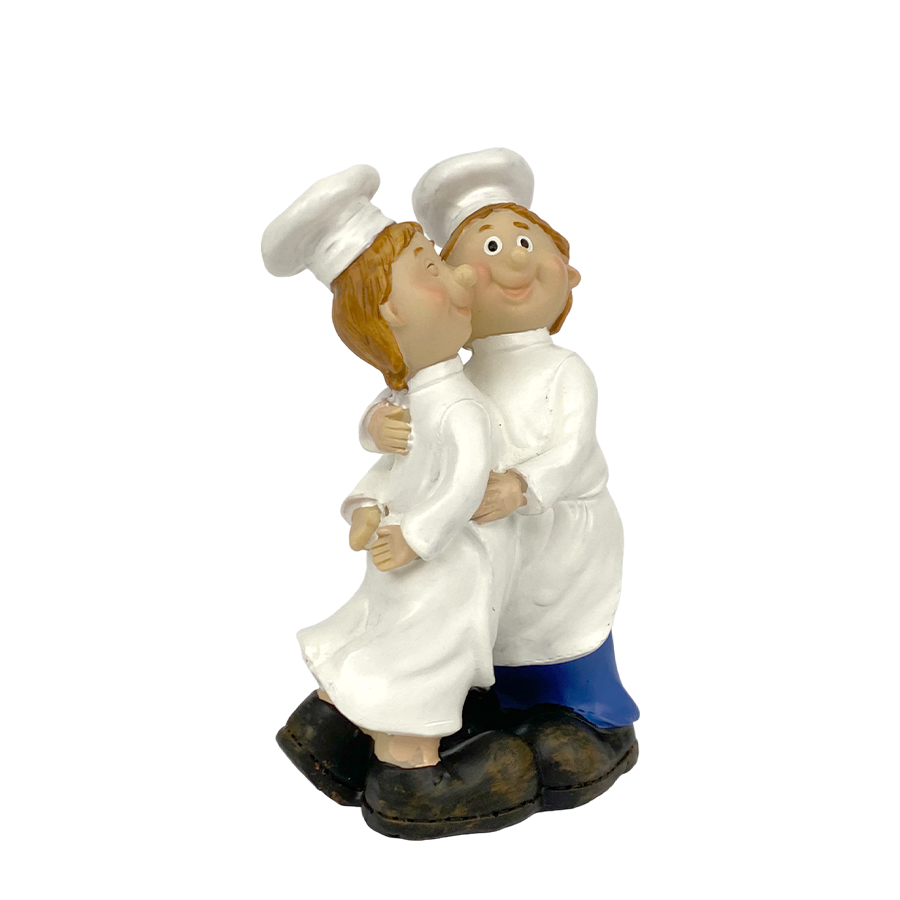 Figurine déco chef faisant des câlins aux chefs