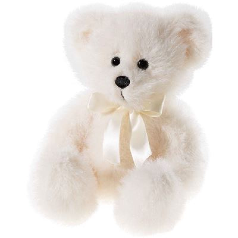 Heunec ours classique avec noeud, crème (18cm)