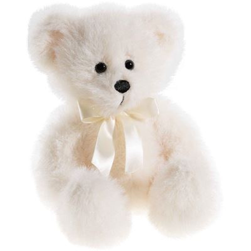 Heunec ours classique avec noeud, crème (23cm)