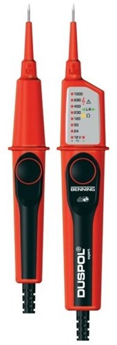 Testeur de continuité de tension Benning | 12-1000 V CA CC Cat IV 600 V Cat III 1000 V | 1 pièce - 050262 - 050262