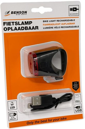 Benson Lampe de vélo LED USB rechargeable rouge - 5700340