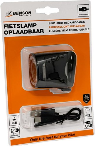 Benson Lampe de vélo LED USB rechargeable blanc - 5700341