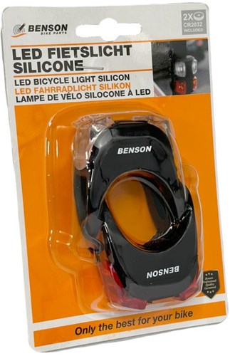 Benson LED lampe de vélo set 2 parties silicone rouge blanc - 5700338