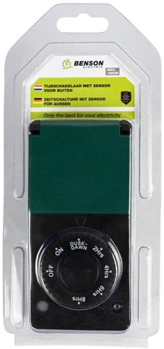 Minuterie Benson swd 2-4-6-8 heures ou interrupteur crépusculaire ip44 - 8364220