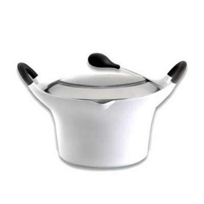 Berghoff auriga marmite avec couvercle céramique blanche ø18cm