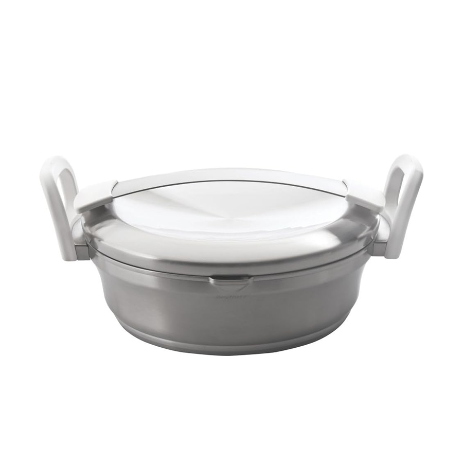 Berghoff auriga sauteuse 2 anses avec couvercle blanc ø24cm