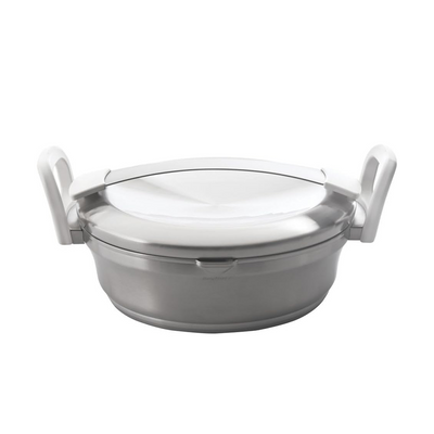 Berghoff auriga sauteuse 2 anses avec couvercle blanc ø24cm