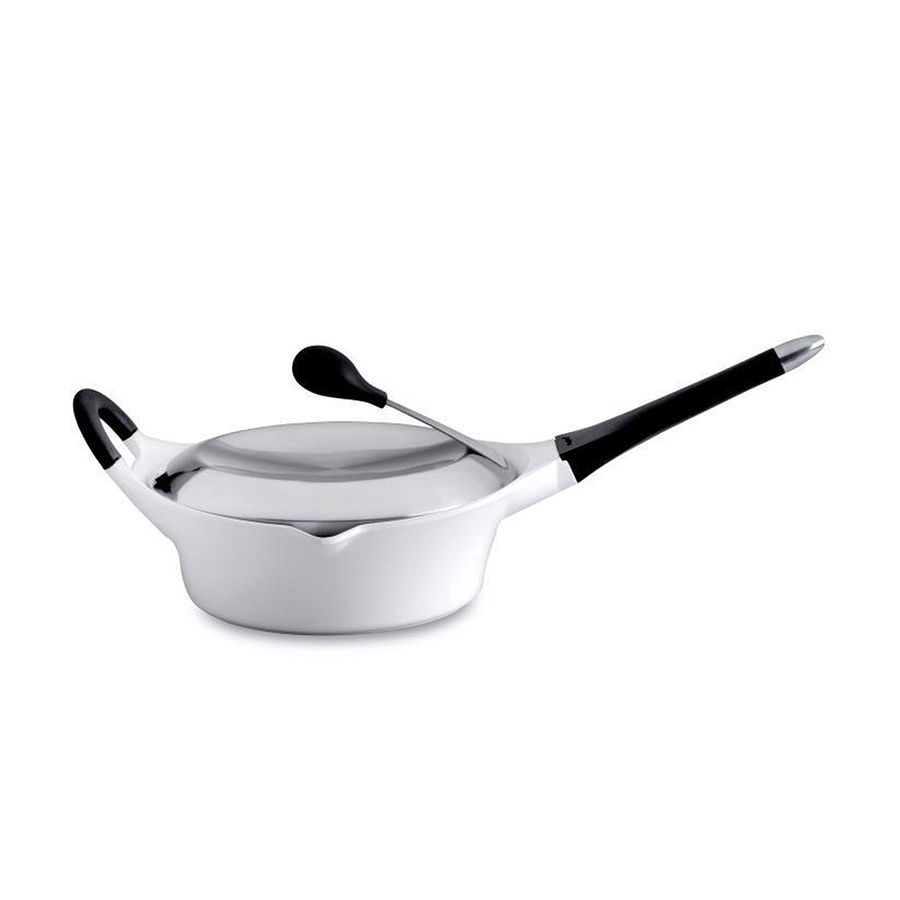Berghoff auriga sauteuse avec couvercle poignée amovible céramique blanche ø24cm