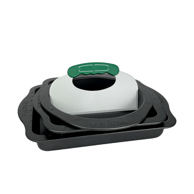 Berghoff set de moules à gâteau avec aide à la coupe anthracite 4 pièces