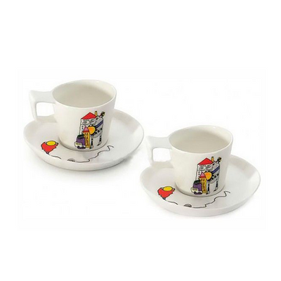 Tasse à expresso Berghoff Eclipse avec assiette codriez, 2 pièces