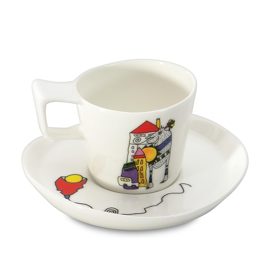 Tasse à expresso Berghoff Eclipse avec assiette codriez, 2 pièces