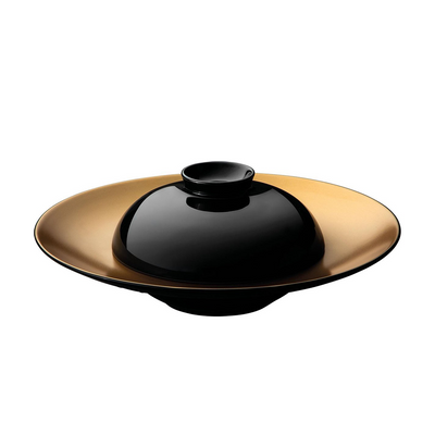 Assiette et bol de présentation de pierres précieuses Berghoff or noir