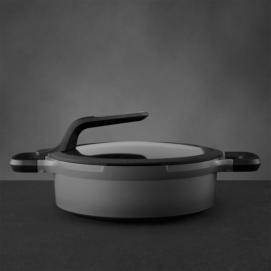Berghoff gem sauteuse 2 anses avec couvercle stay cool gris ø24cm