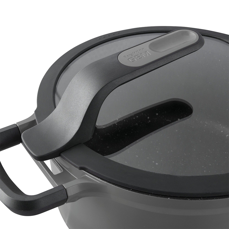 Berghoff gem sauteuse 2 anses avec couvercle stay cool gris ø24cm