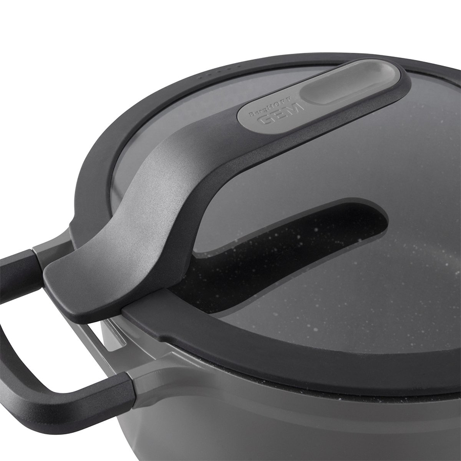 Berghoff gem sauteuse 2 anses avec couvercle stay cool gris ø26cm