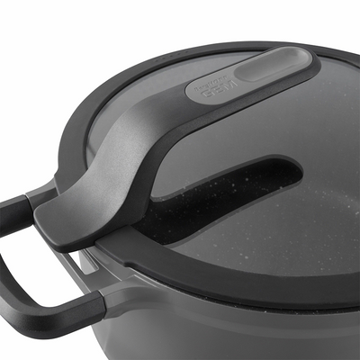 Berghoff gem sauteuse 2 anses avec couvercle stay cool gris ø28cm