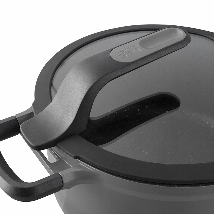 Berghoff gem sauteuse 2 anses avec couvercle stay cool gris ø28cm