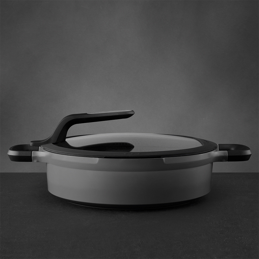 Berghoff gem sauteuse 2 anses avec couvercle stay cool gris ø28cm