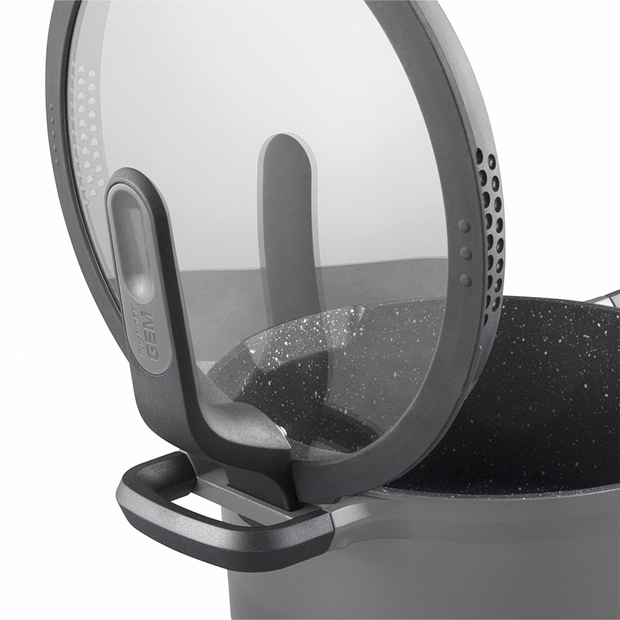 Berghoff gem sauteuse 2 anses avec couvercle stay cool gris ø28cm