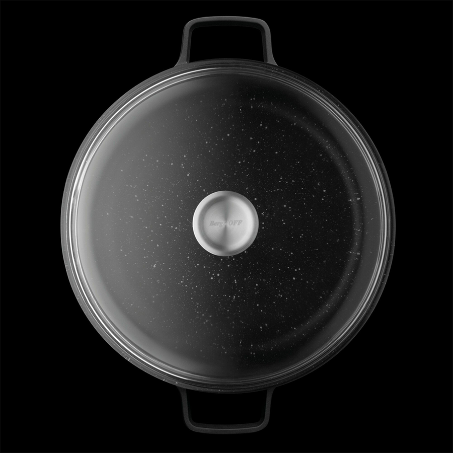 Berghoff gem sauteuse 2 anses avec couvercle noir ø28cm