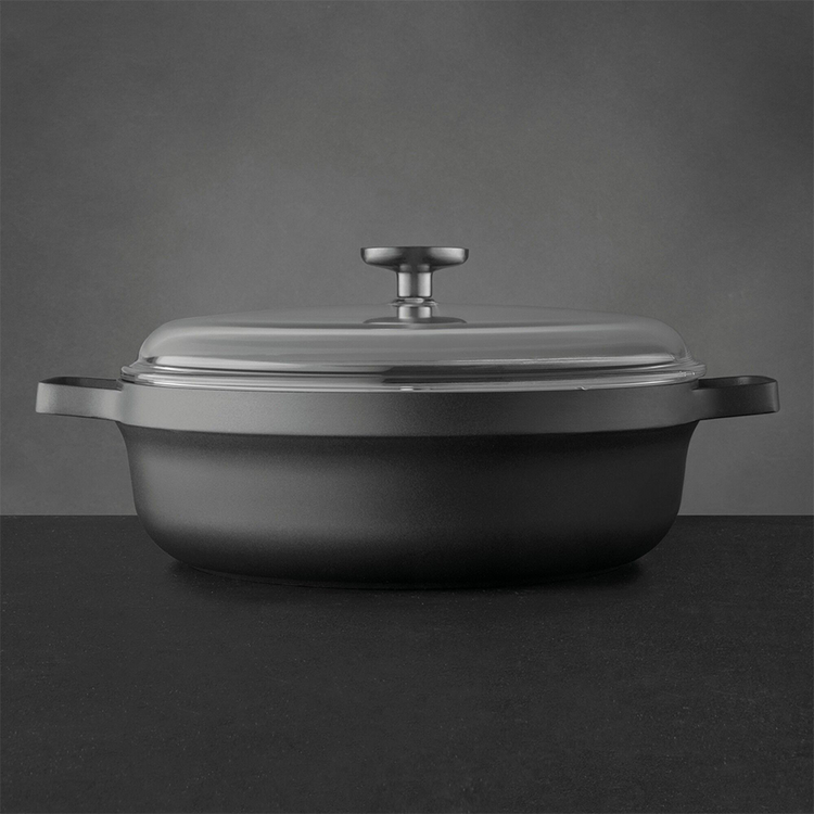 Berghoff gem sauteuse 2 anses avec couvercle noir ø28cm