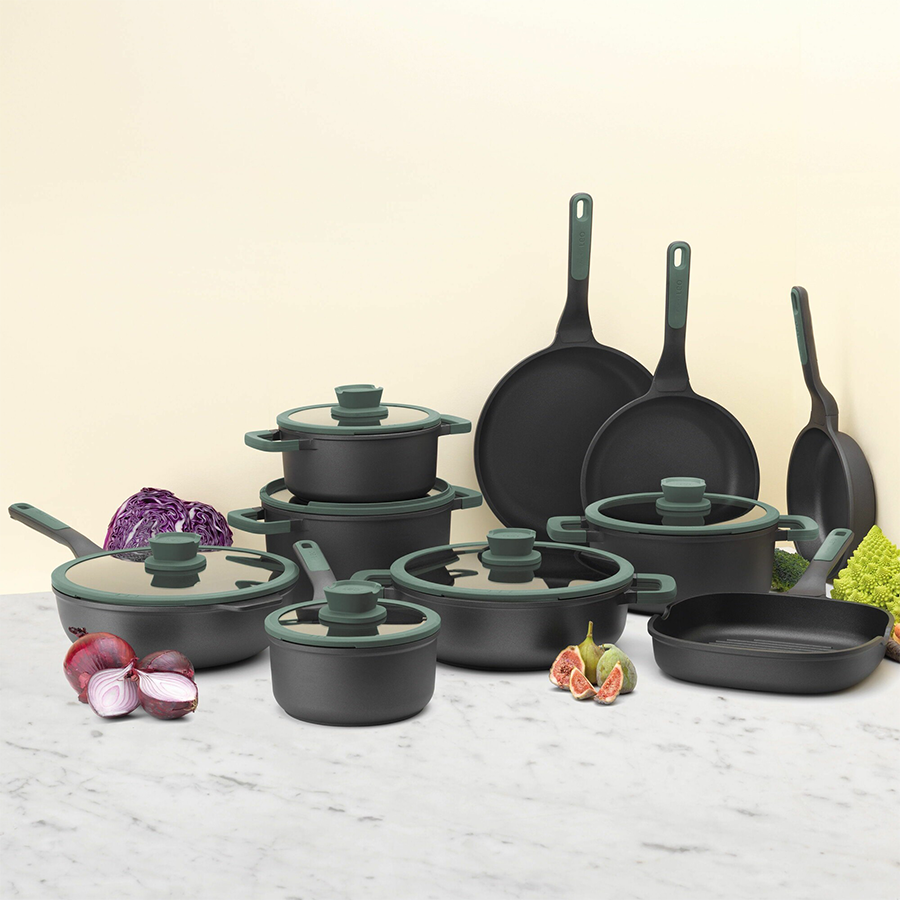 Berghoff leo casserole avec couvercle vert ø18cm