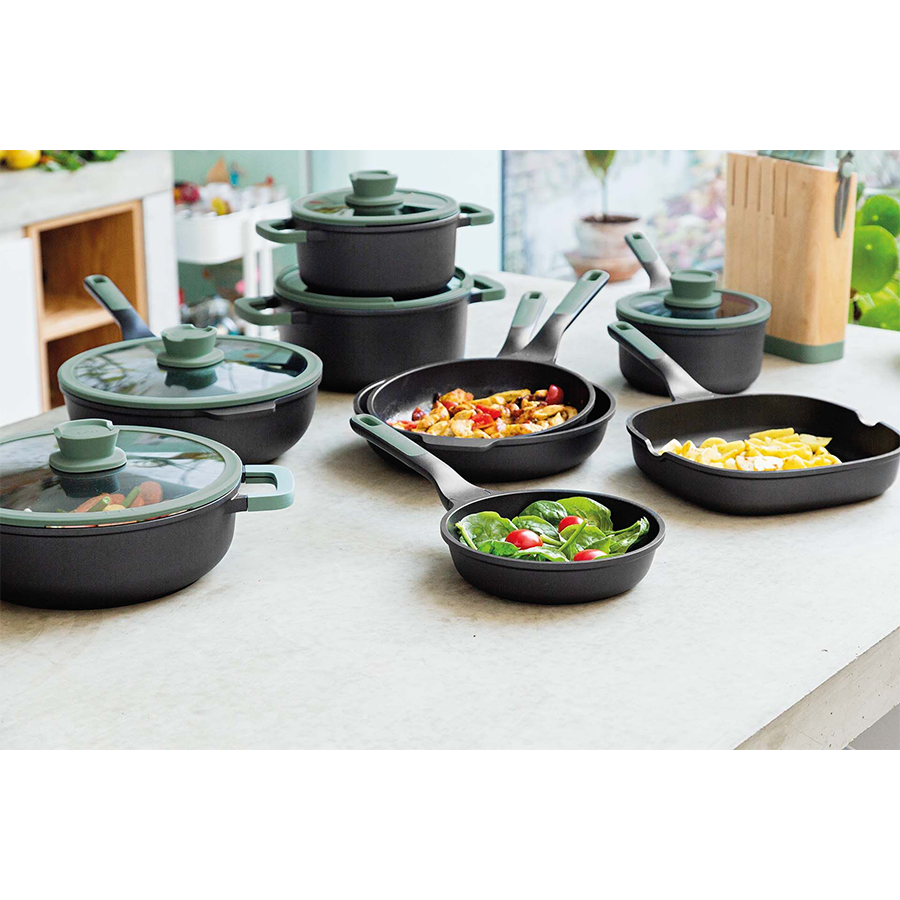 Berghoff leo casserole avec couvercle vert ø18cm