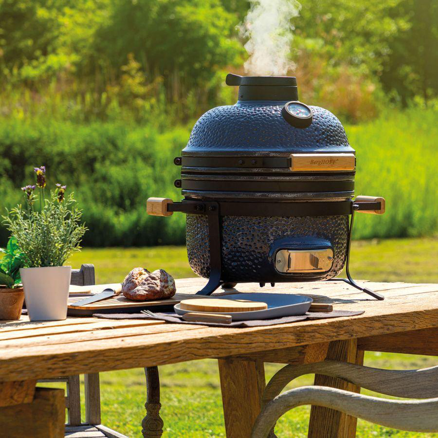 Berghoff ron barbecue en céramique gris pierre moyenne 40cm 5 pièces