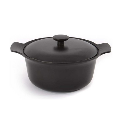 Berghoff ron marmite avec couvercle en fonte noire ø24cm
