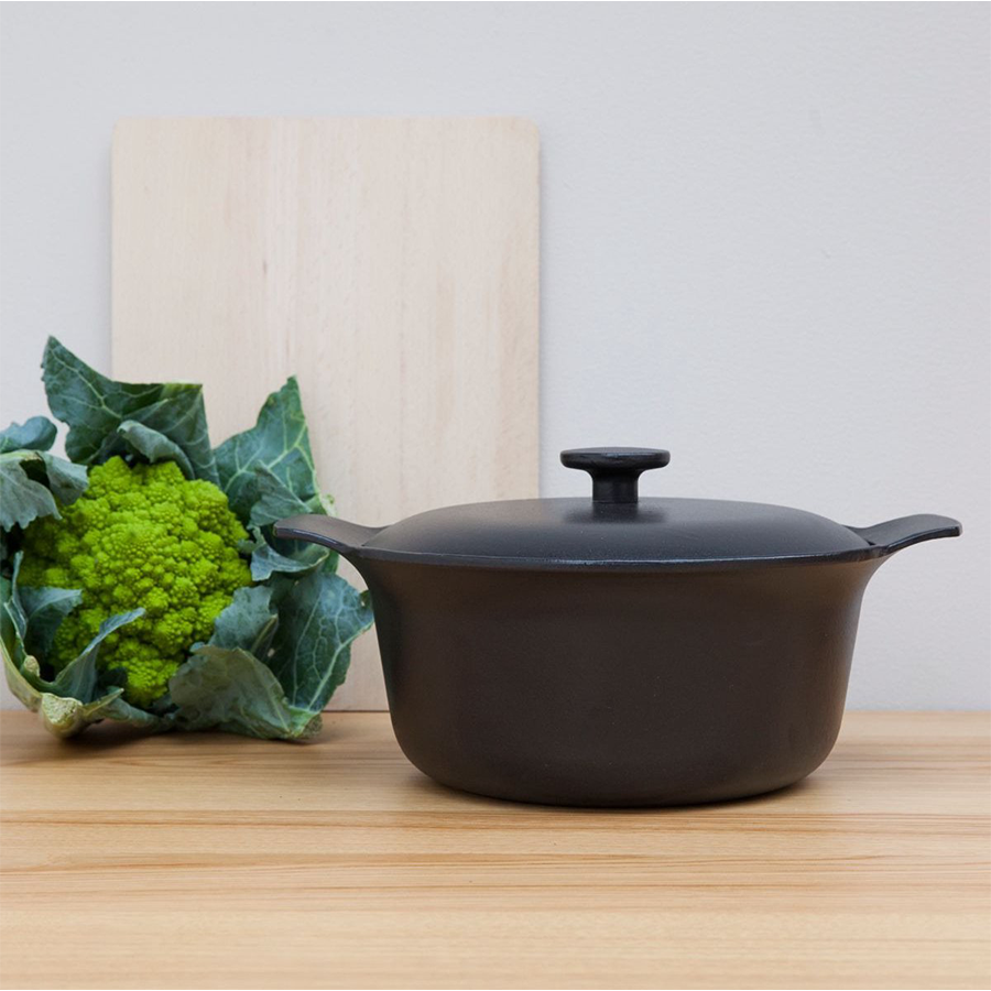 Berghoff ron marmite avec couvercle en fonte noire ø24cm