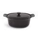 Berghoff ron marmite ovale avec couvercle en fonte noir 28x22cm