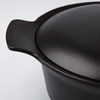 Berghoff ron marmite ovale avec couvercle en fonte noir 28x22cm